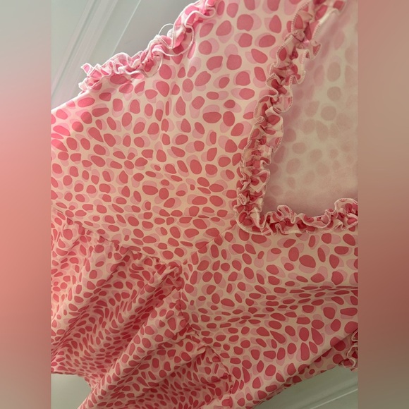 Staccato Tank Top Leopard Print Size Small With Ruffle - Picture 2 of 4